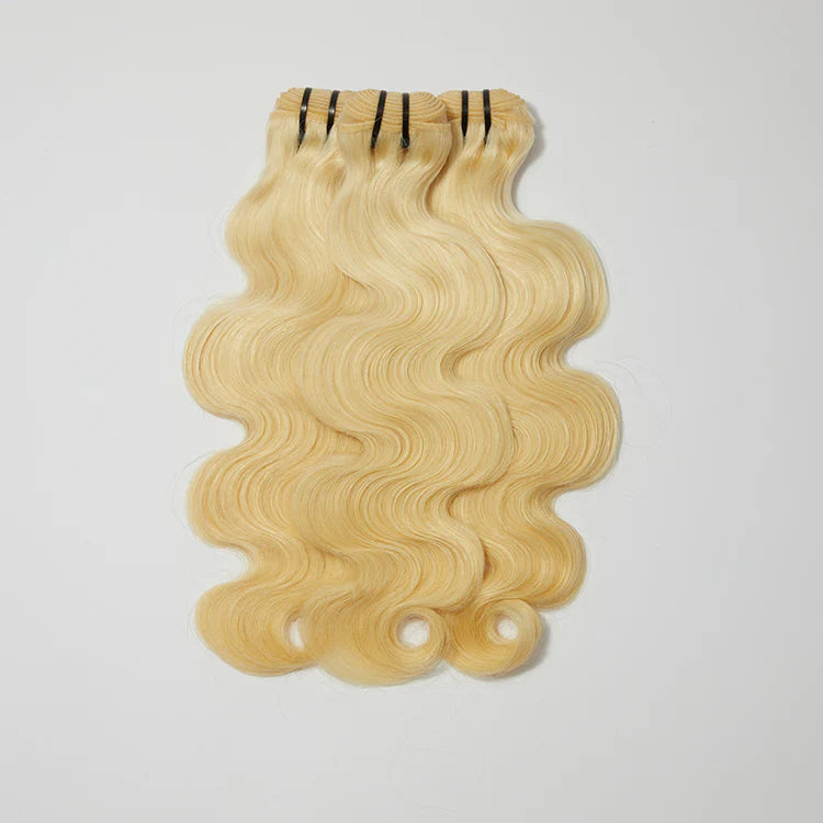 Bundle - 12A Raw Hair #613 Lightest Blonde Body Wavy Body Wave Virgin Brazilian Hair #613 - 12-32 inches