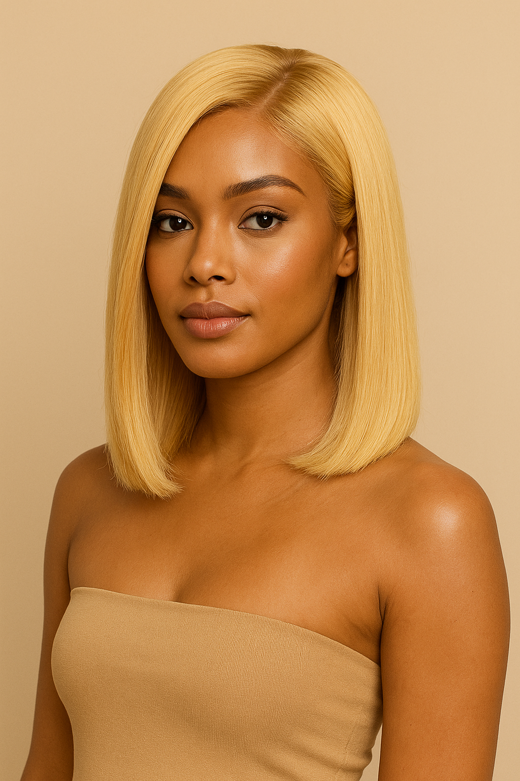 10-14 Inch Pre-Plucked 13"x4" #613 Straight Bob Lace Frontal Wig 150% Density