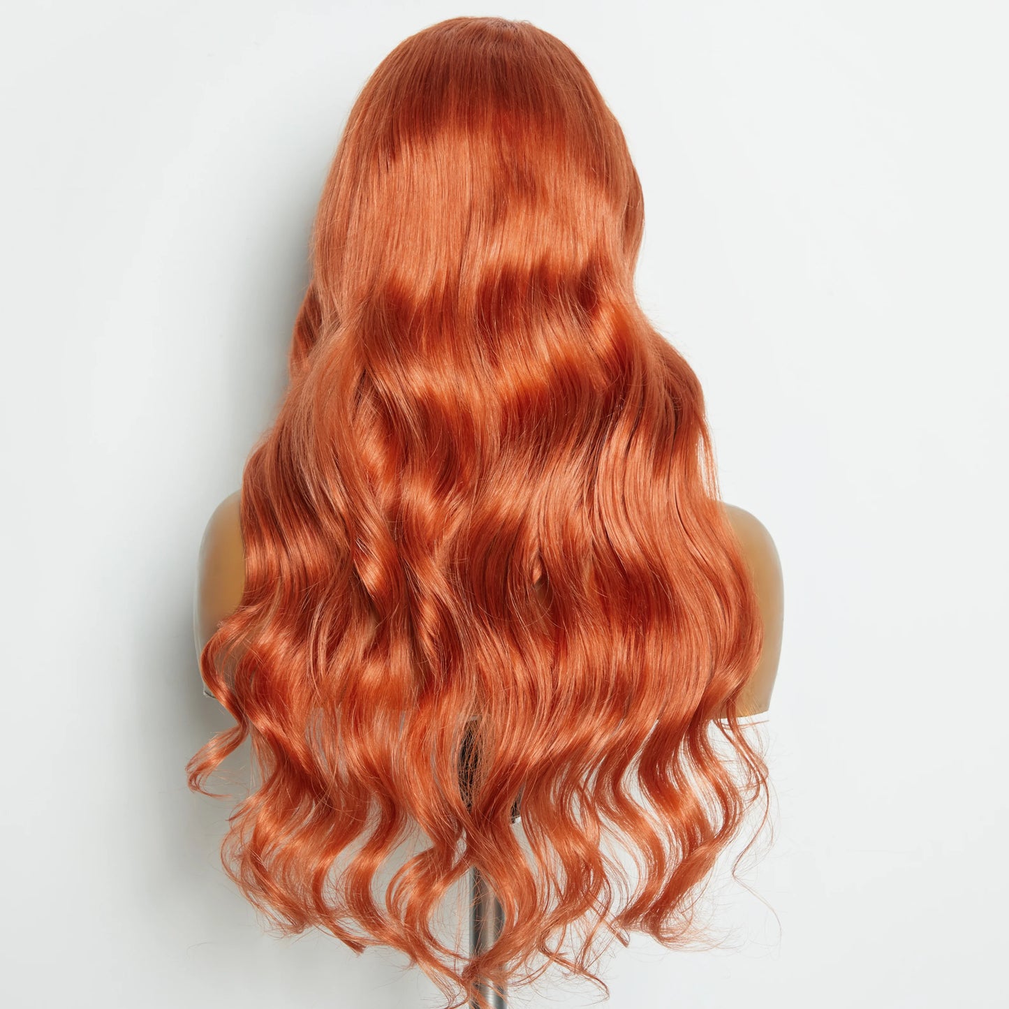 Glueless - 24 Inches Ginger 13"x4" Lace Front Body Wavy Wig Pre-Plucked Free Part 150% Density-100% Human Hair