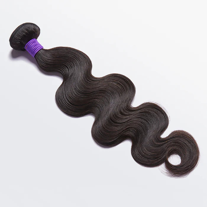 Bundle- Body Wavy Virgin Brazilian Hair #1B Natural Black 12 inches - 32 inches