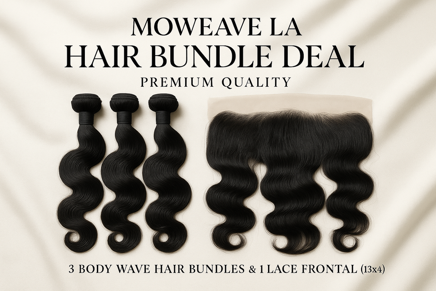 3 Hair Bundle Deals with HD Lace Closure (13X4)