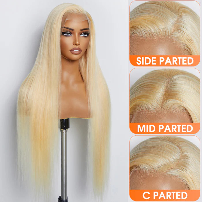 Pre-Plucked 13"x4" #613 Straight Lace Frontal Wig 200% Density - Human Hair 28-30 inches