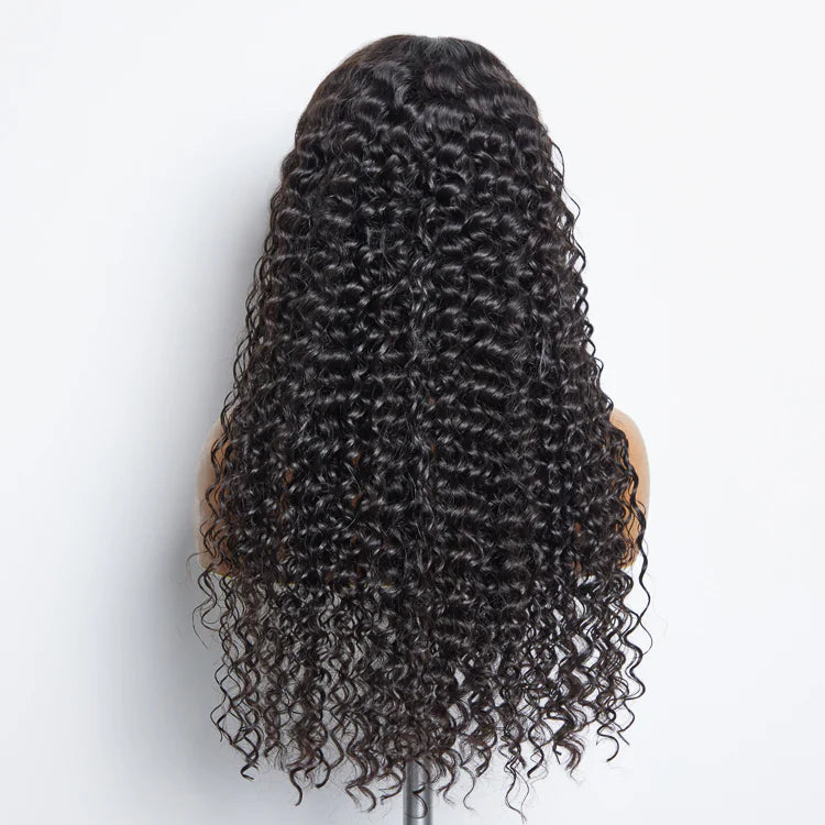 5x5 Glueless Lace Closure Wig 180% Density Deep Wave 18-32
