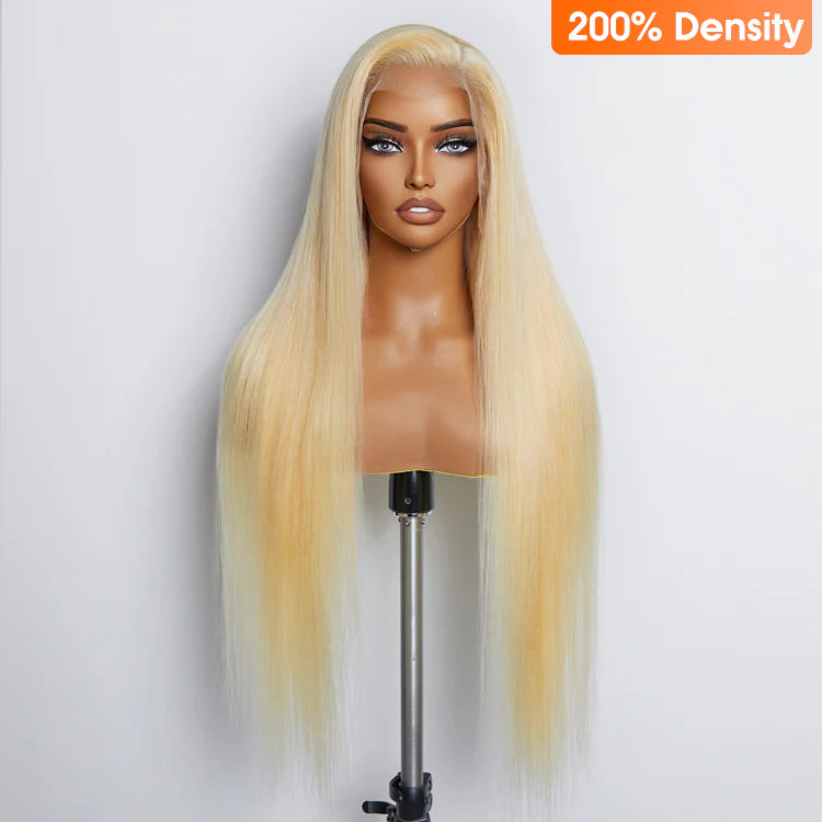 Pre-Plucked 13"x4" #613 Straight Lace Frontal Wig 200% Density - Human Hair 28-30 inches