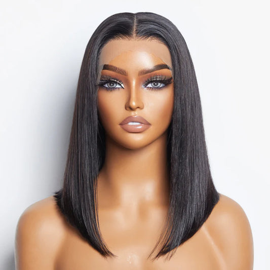 Pre-Plucked 13x4 Lace Front Straight Bob Wig 150% Density 10-14 inches