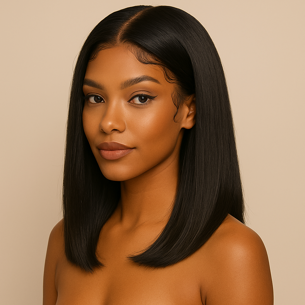 Pre-Plucked 13x4 Lace Front Straight Bob Wig 150% Density 10-14 inches