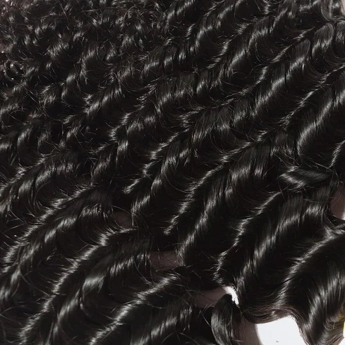Bundle - Curly Virgin Brazilian Hair #1B Natural Black 12-32 inches