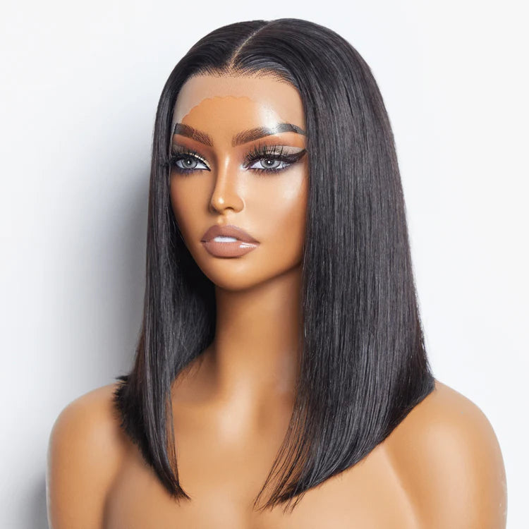 Pre-Plucked 13x4 Lace Front Straight Bob Wig 150% Density 10-14 inches